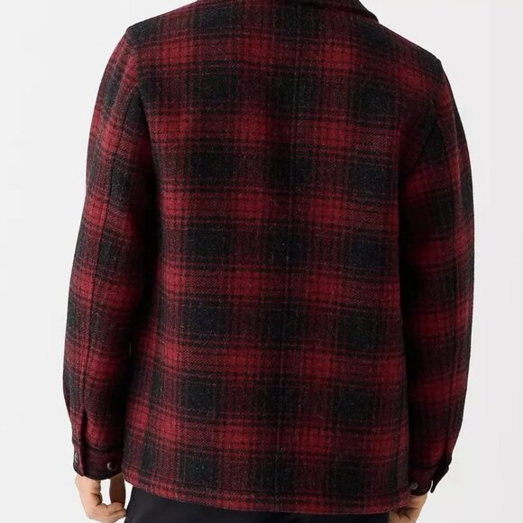 NWT $498 J Crew 100% English Wool Ludlow Red Buffalo Plaid Overcoat Medium - Picture 4 of 6